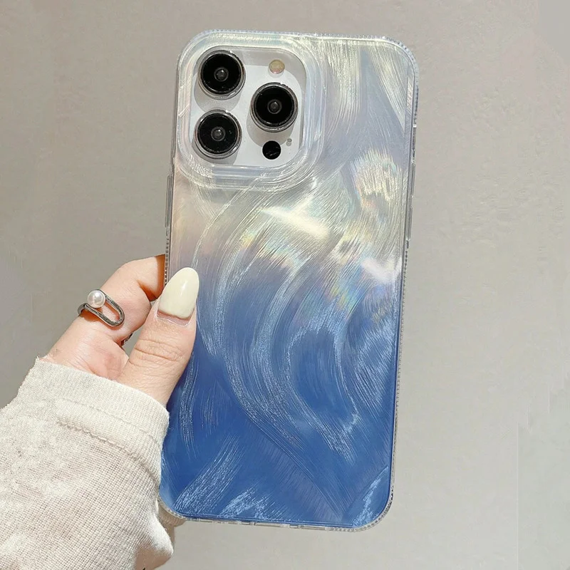 Phone Cases Blue - 글리터 그라데이션 블루 별빛 하늘 폰