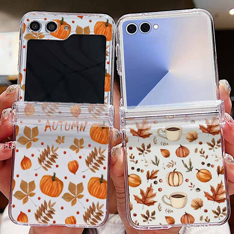 Phone Cases Z Fold 5 - 가을 단풍잎 패턴 폰 케이스 삼성