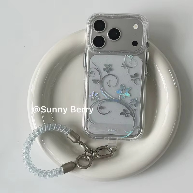 Phone Cases Iphone 11 - 패션 심플 플라워 바인 Y2K 글리터