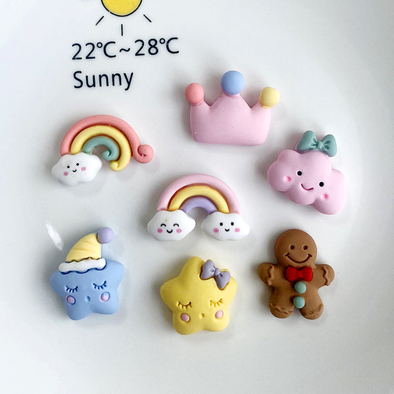 Phone Cases With Charms - 창의적인 핫 레인보우 스타 클라우드 레진