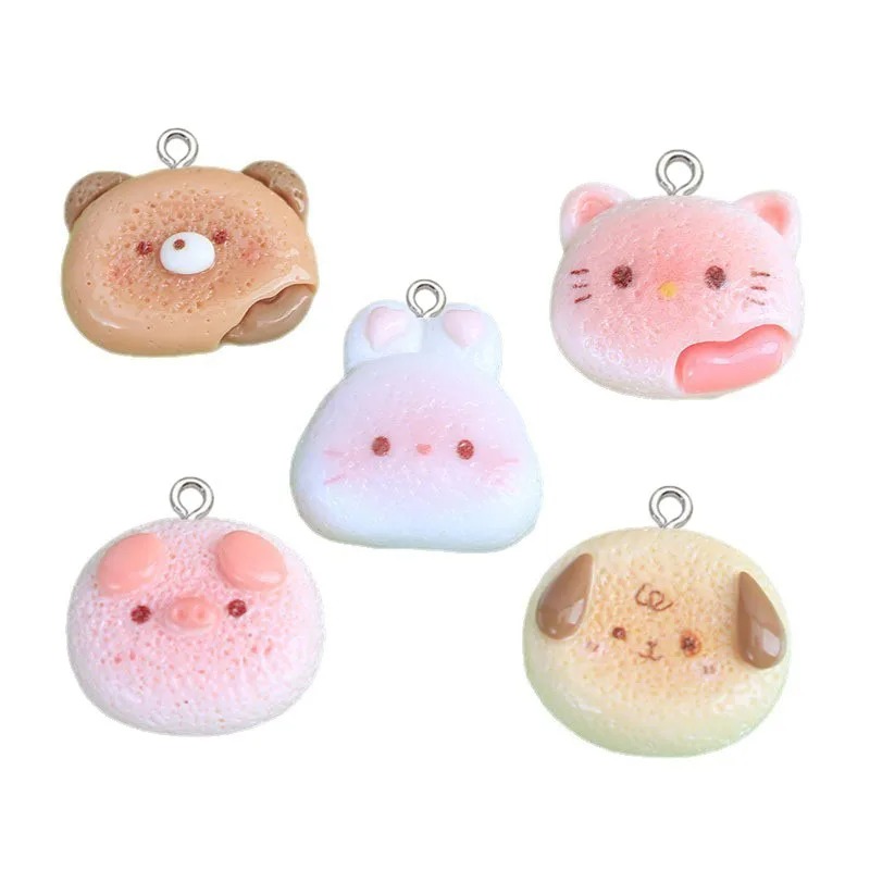 Phone Cases With Charms - 10Pcs 광택 있는 만화 토끼 수지