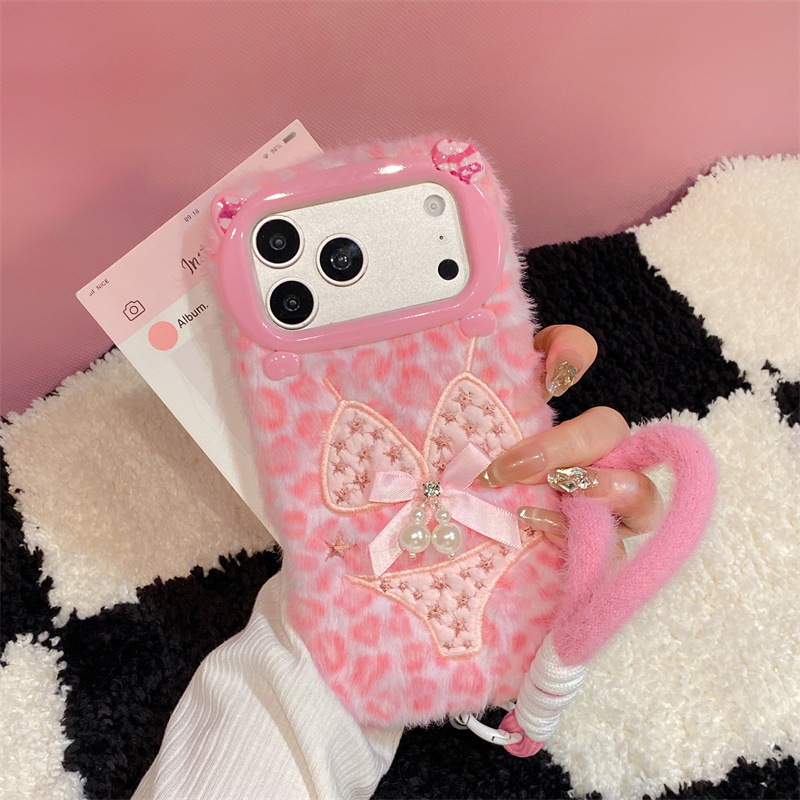 Phone Cases Iphone 11 - 럭셔리 레오파드 프린트 비키니 패턴 플러시