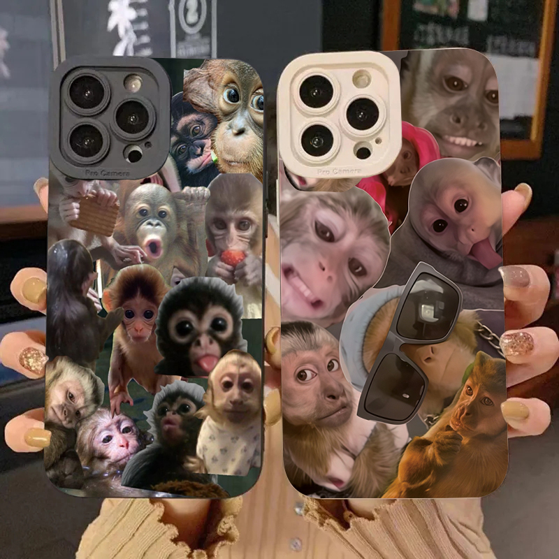 Phone Cases Samsung S24 - 재미있는 원숭이 폰 케이스 삼성 갤럭시