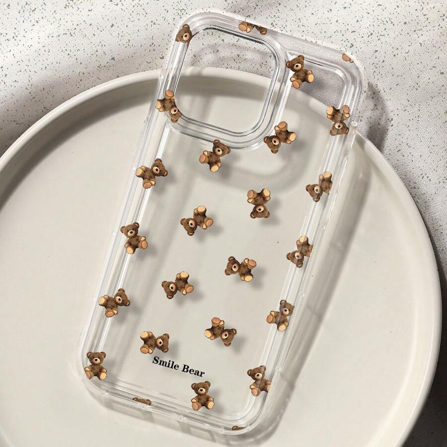 Phone Cases Xr - 플라워 베어 프린트 폰 케이스 (아이폰
