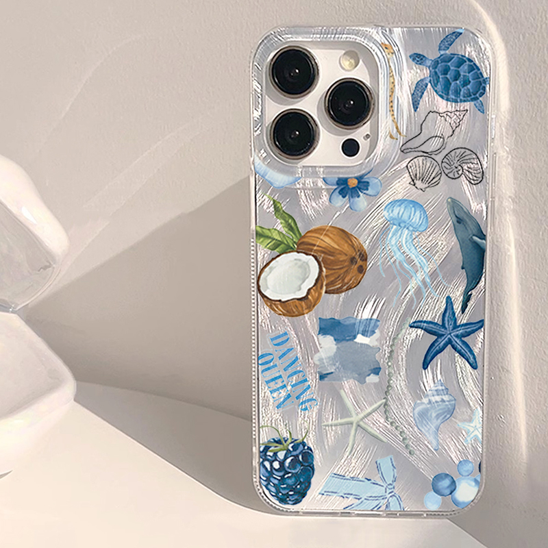 Phone Cases Blue - 블루 오션 비치 충격 방지 폰