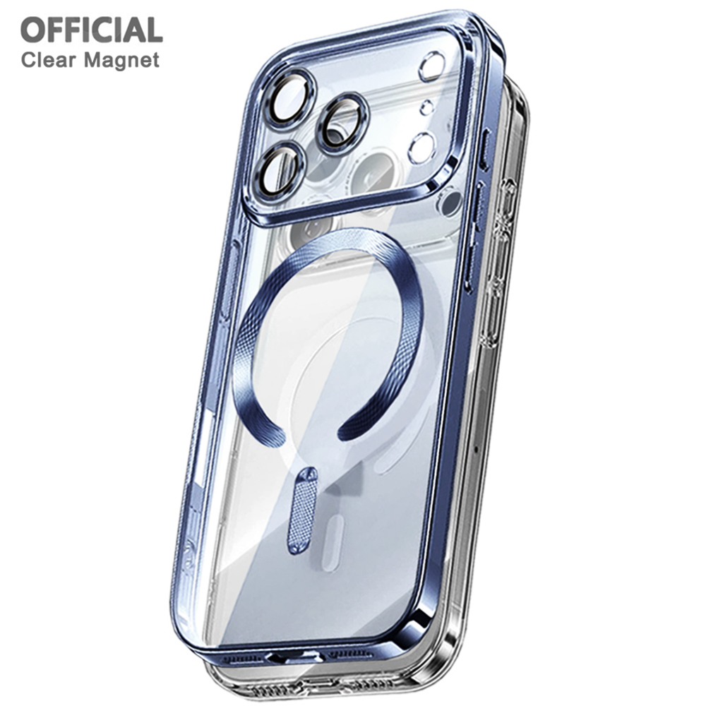 Phone Cases With Camera Cover - 전기 도금 투명자석오리지널 케이스 아이폰 17