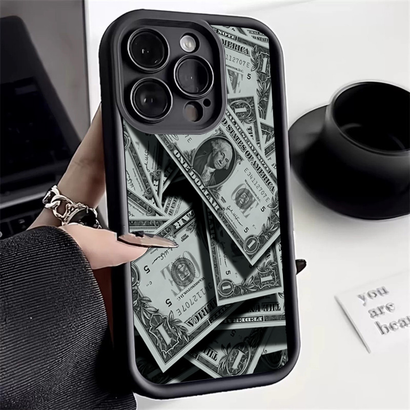Phone Cases Dior - 블랙 벤자민 디자인 실리콘 풀커버 폰