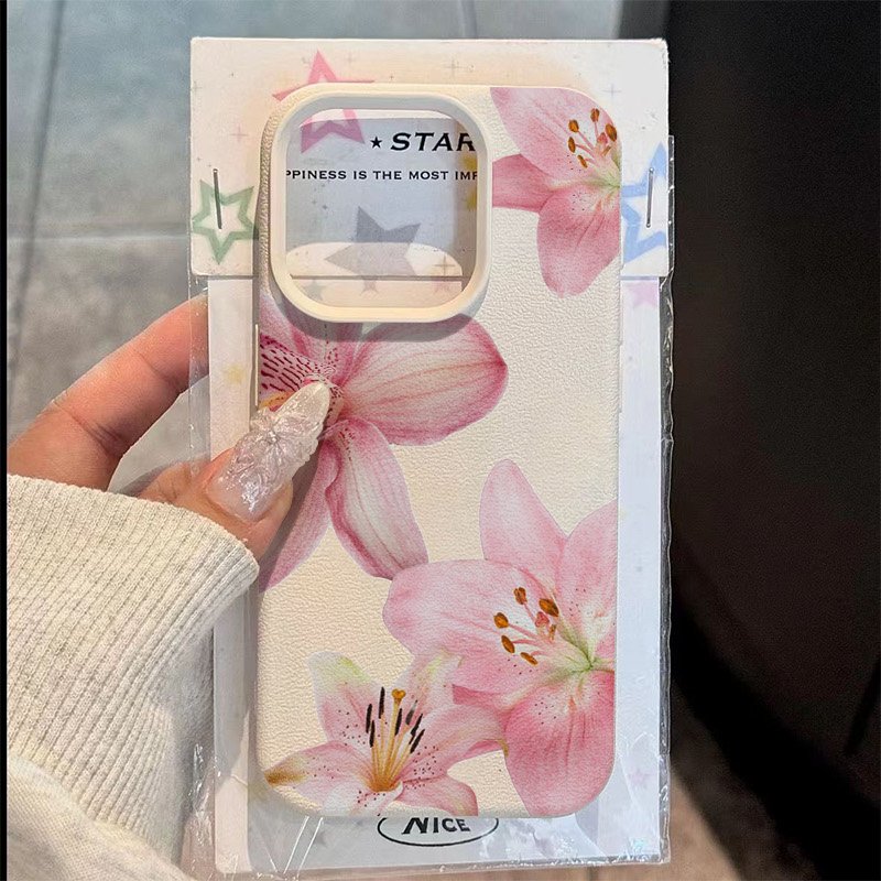 Phone Cases Samsung S24 - 핑크 릴리 리치 텍스처 폰 케이스
