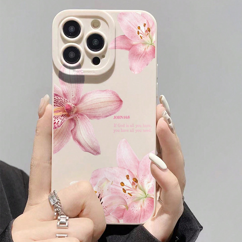 블루 플로럴 페인팅 실리콘 INS 폰 케이스 (아이폰  - Phone Cases Blue 리뷰 및 가격