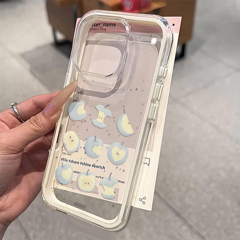 귀여운 블루 애플 2in1 투명 폰 케이스 삼성 갤럭시 - Phone Cases Blue 리뷰 및 가격