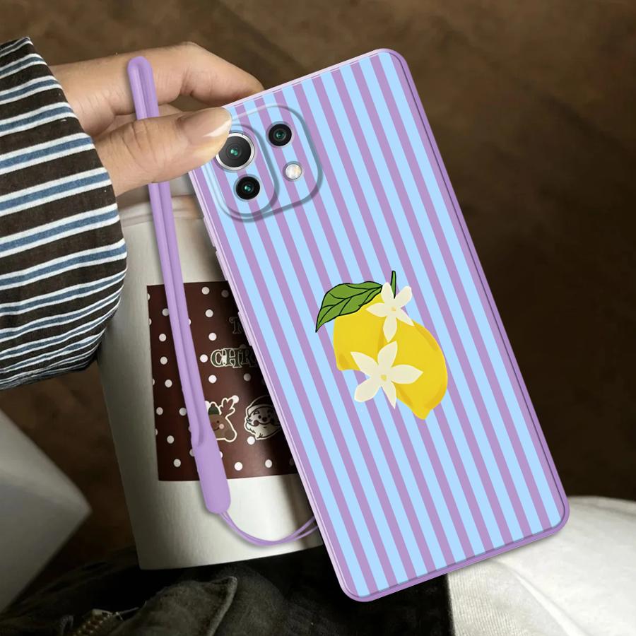 레몬 쿨 스트라이프 패턴 케이스 Xiaomi Mi 11 - Phone Cases Iphone 11 리뷰 및 가격