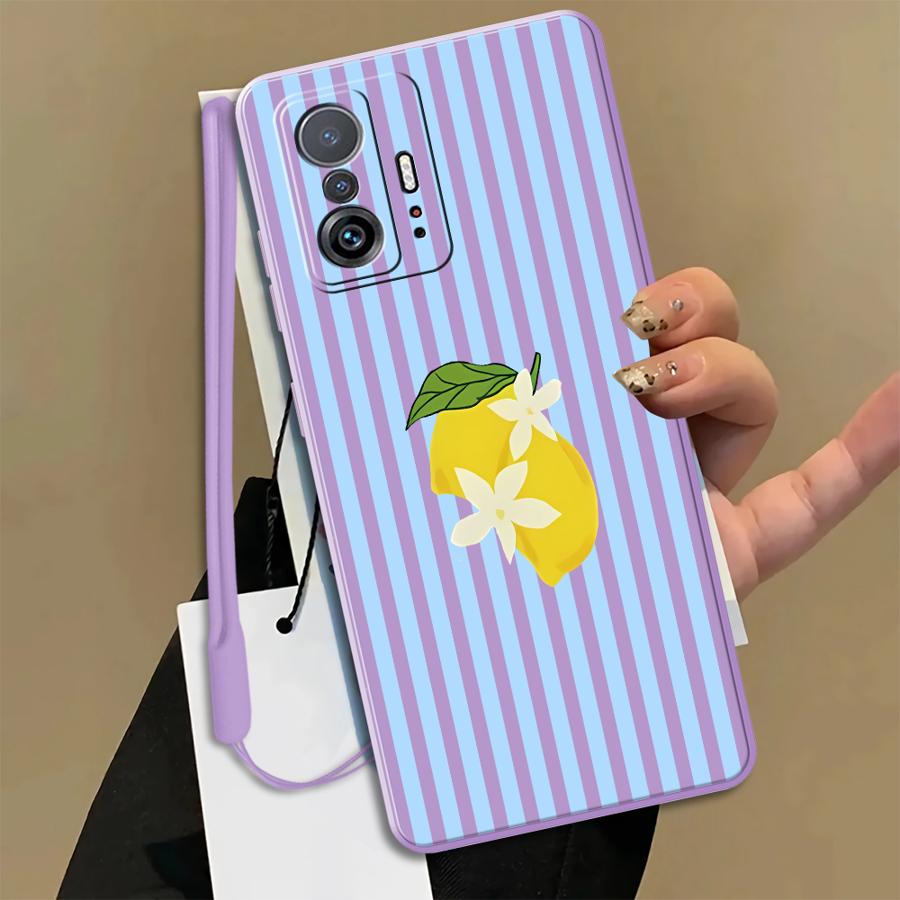 레몬 쿨 스트라이프 패턴 케이스 Xiaomi Mi 11 - Phone Cases Iphone 11 리뷰 및 가격