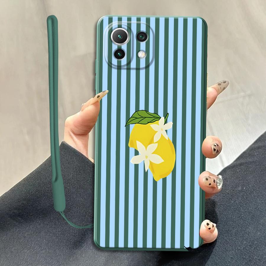 레몬 쿨 스트라이프 패턴 케이스 Xiaomi Mi 11 - Phone Cases Iphone 11 리뷰 및 가격