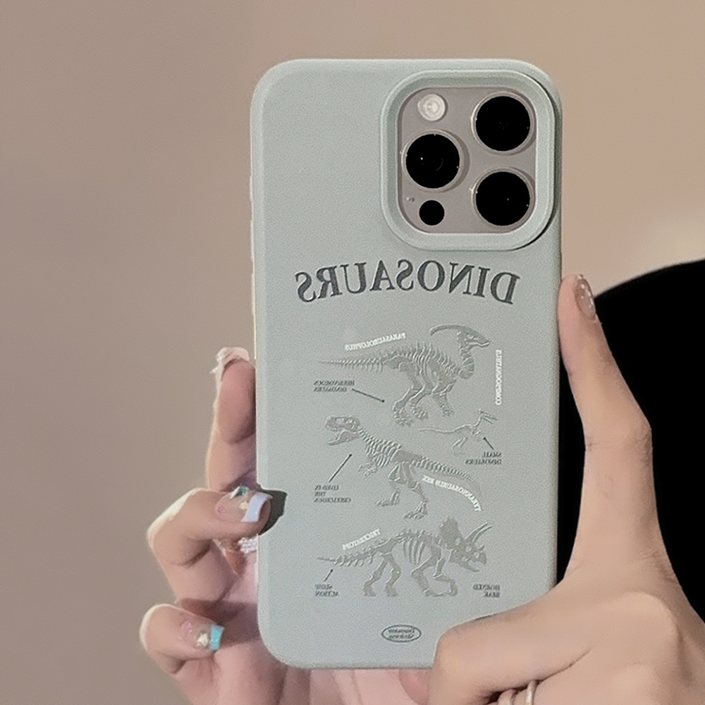 한국 만화 블루 공룡 해골 패턴 아이폰 17 16 15 - Phone Cases Blue 리뷰 및 가격