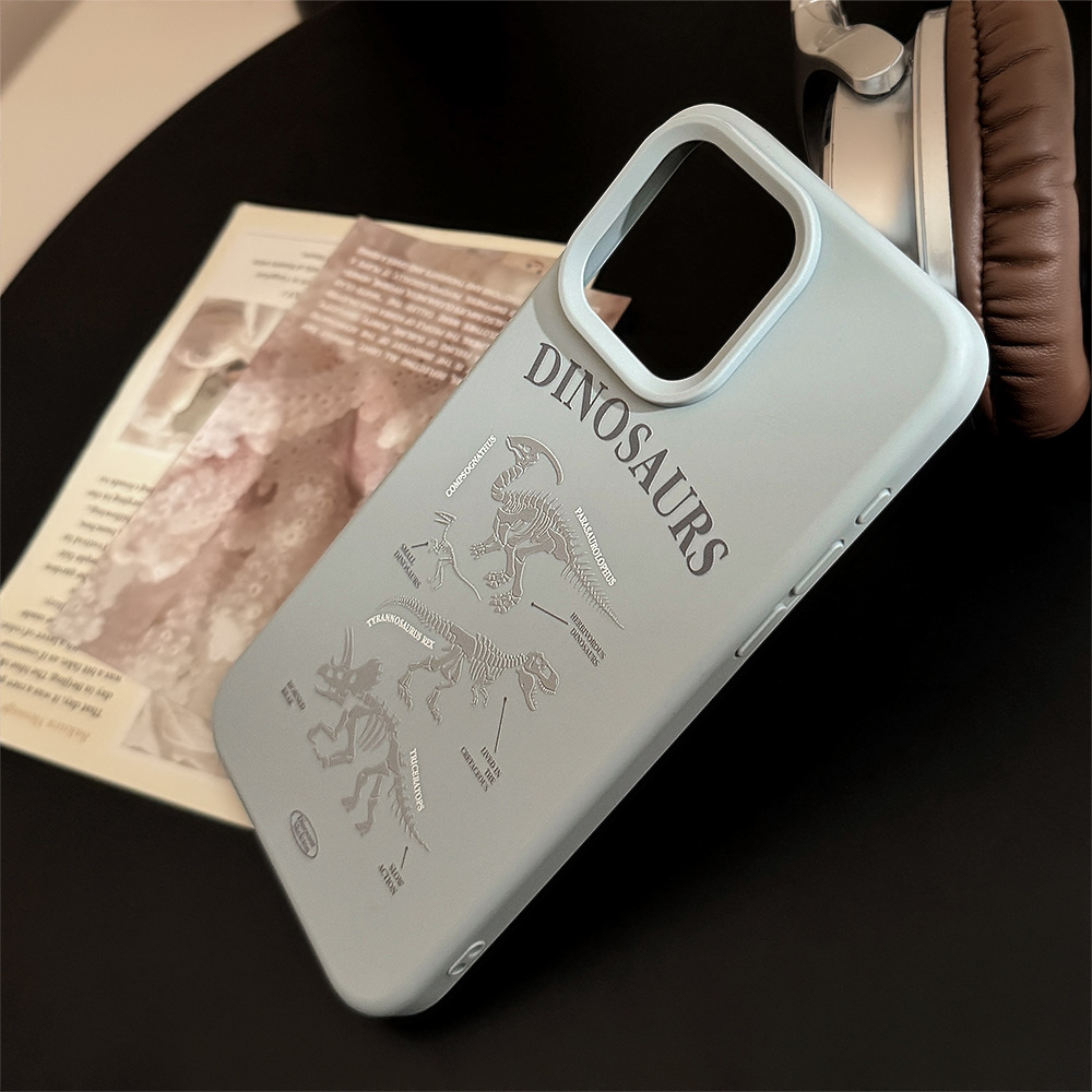 한국 만화 블루 공룡 해골 패턴 아이폰 17 16 15 - Phone Cases Blue 리뷰 및 가격