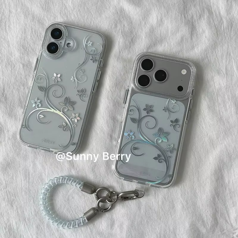 패션 심플 플라워 바인 Y2K 글리터 폰 케이스 (아이 - Phone Cases Iphone 11 리뷰 및 가격