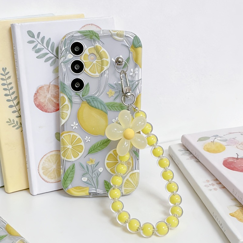 노란 레몬 꽃 끈 달린 폰 케이스 (삼성 갤럭시 S26 - Phone Cases With Charms 리뷰 및 가격