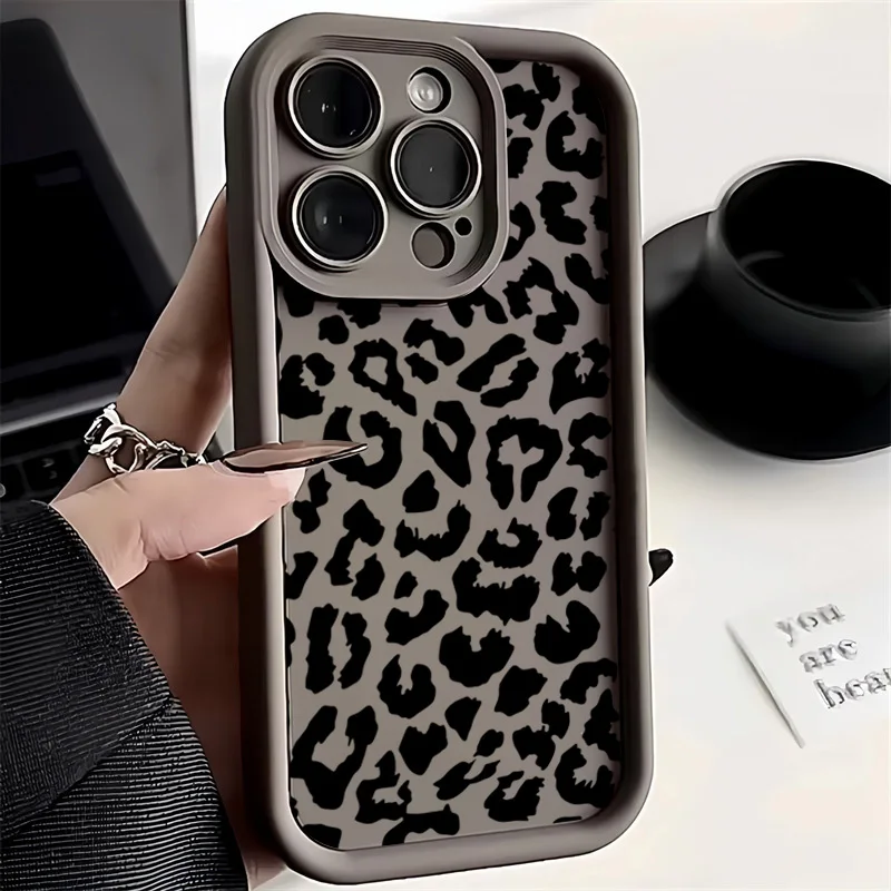 블랙 레오파드 프린트 패턴 실리콘 폰 케이스 (아이폰  - Phone Cases Dior 리뷰 및 가격