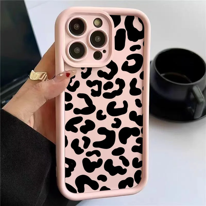 블랙 레오파드 프린트 패턴 실리콘 폰 케이스 (아이폰  - Phone Cases Dior 리뷰 및 가격