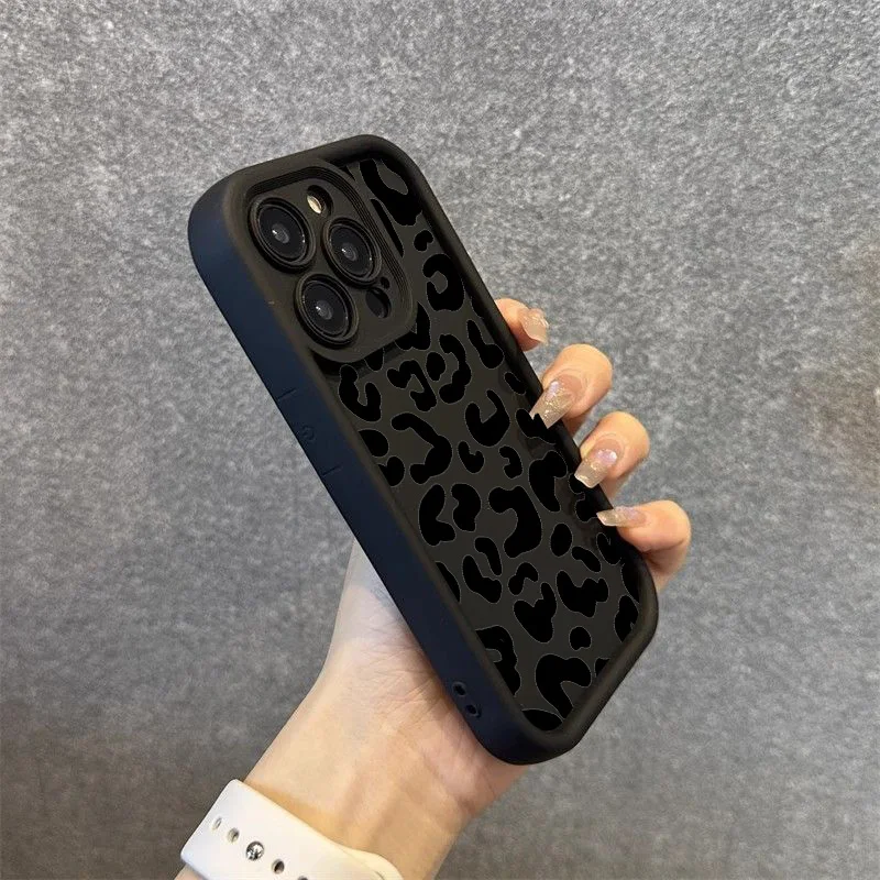 블랙 레오파드 프린트 패턴 실리콘 폰 케이스 (아이폰  - Phone Cases Dior 리뷰 및 가격