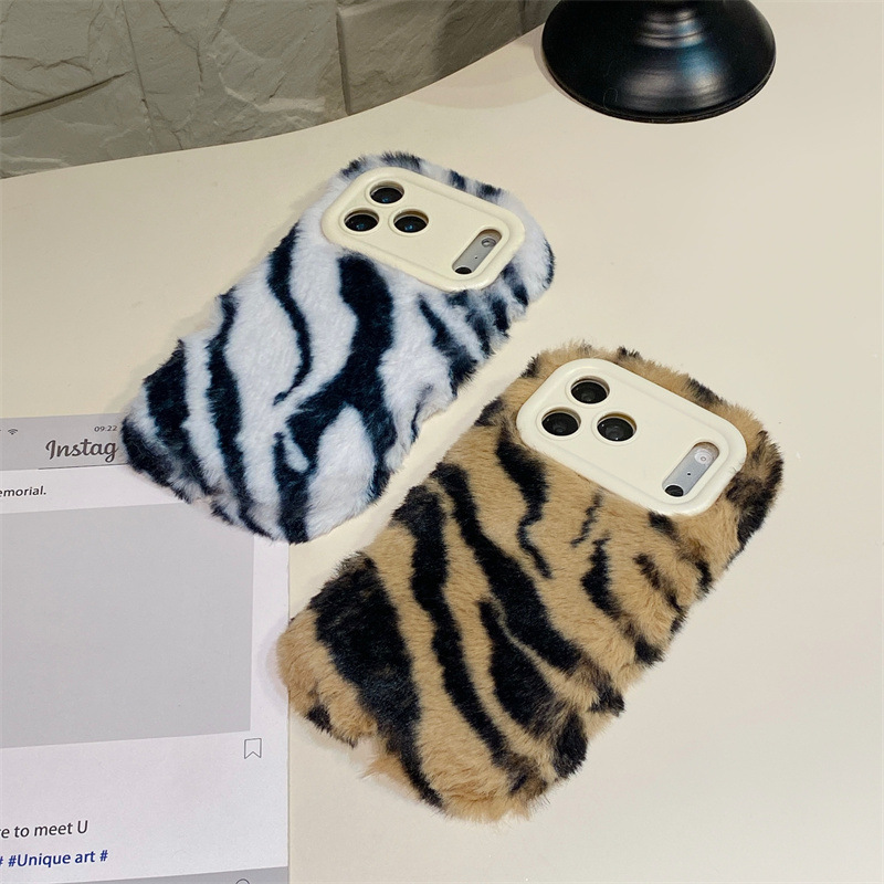 럭셔리 지브라 패턴 플러시 폰 케이스 (아이폰 17 에 - Phone Cases Iphone 11 리뷰 및 가격
