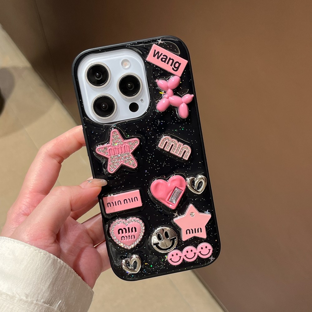 귀여운 3D 러브 하트 Y2K 스타 매운 소녀 전화 케 - Phone Cases Dior 리뷰 및 가격