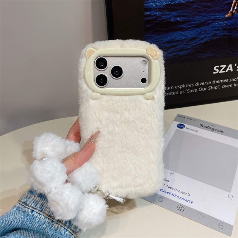 고급 솔리드 컬러 퍼리 플러시 폰 케이스 (아이폰 17 - Phone Cases Iphone 11 리뷰 및 가격