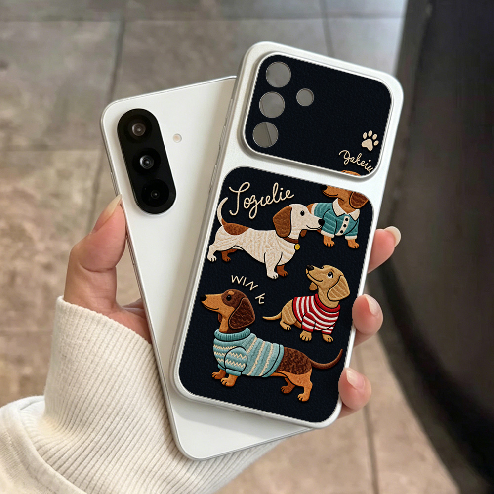 만화 강아지 가죽 폰 케이스 삼성 A57 A56 5G  - Phone Cases With Camera Cover 리뷰 및 가격