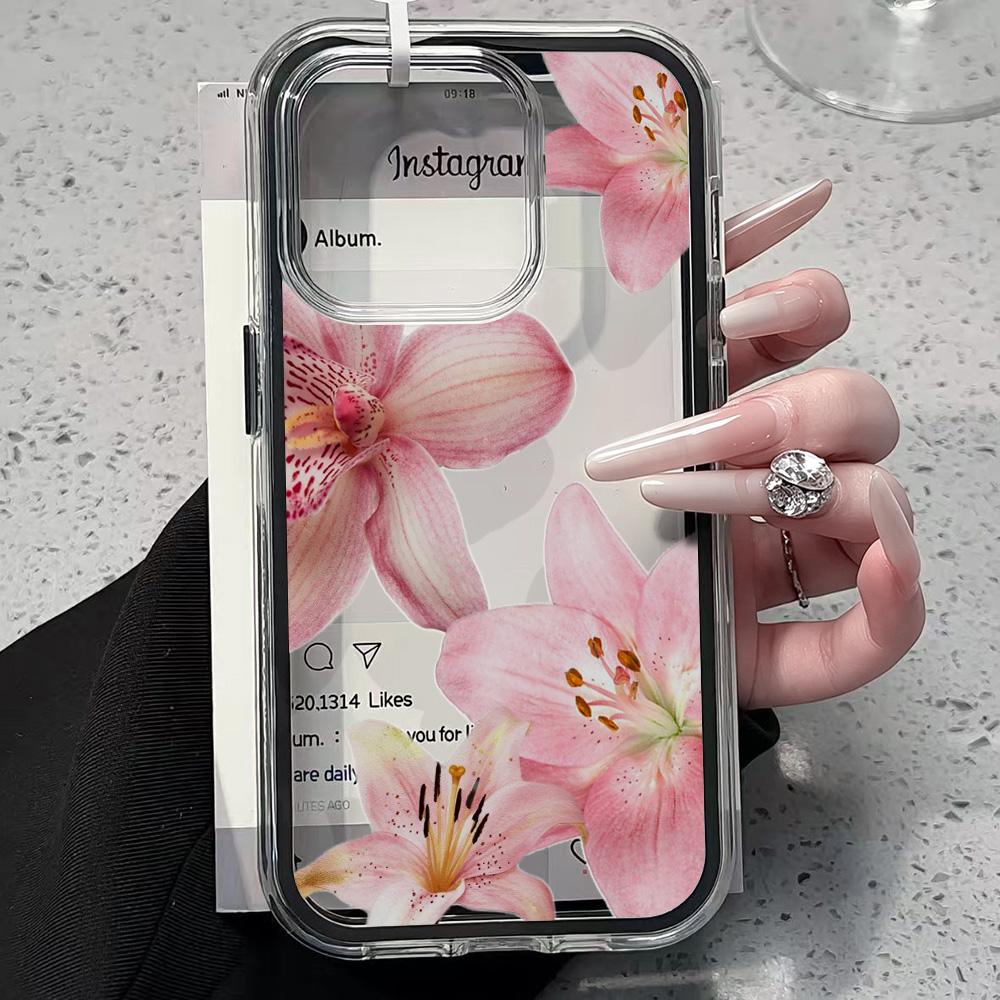 핑크 릴리 플라워 투명 폰 케이스 아이폰 17 11 1 - Phone Cases Xr 리뷰 및 가격