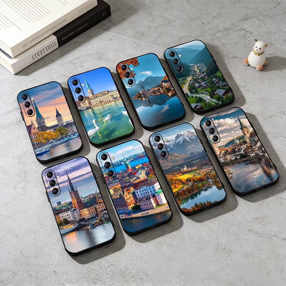 치우르히에서 영감을 받은 휴대폰 케이스 블랙 실리콘 소 - Zurich Phone Cases 리뷰 및 가격