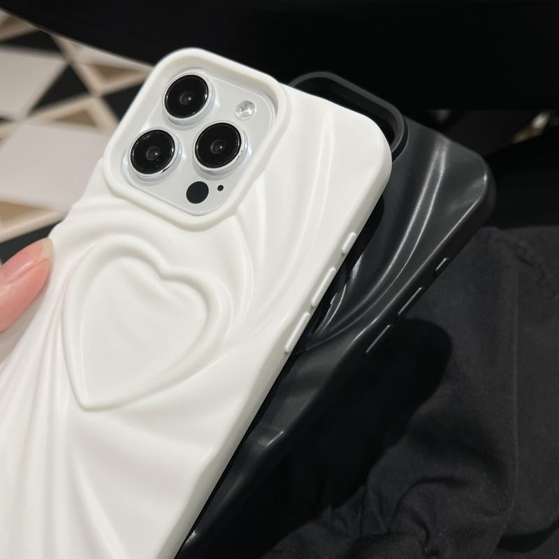 패션 폴드 주름 3D 하트 폰 케이스 아이폰 13 14 - Phone Cases Dior 리뷰 및 가격
