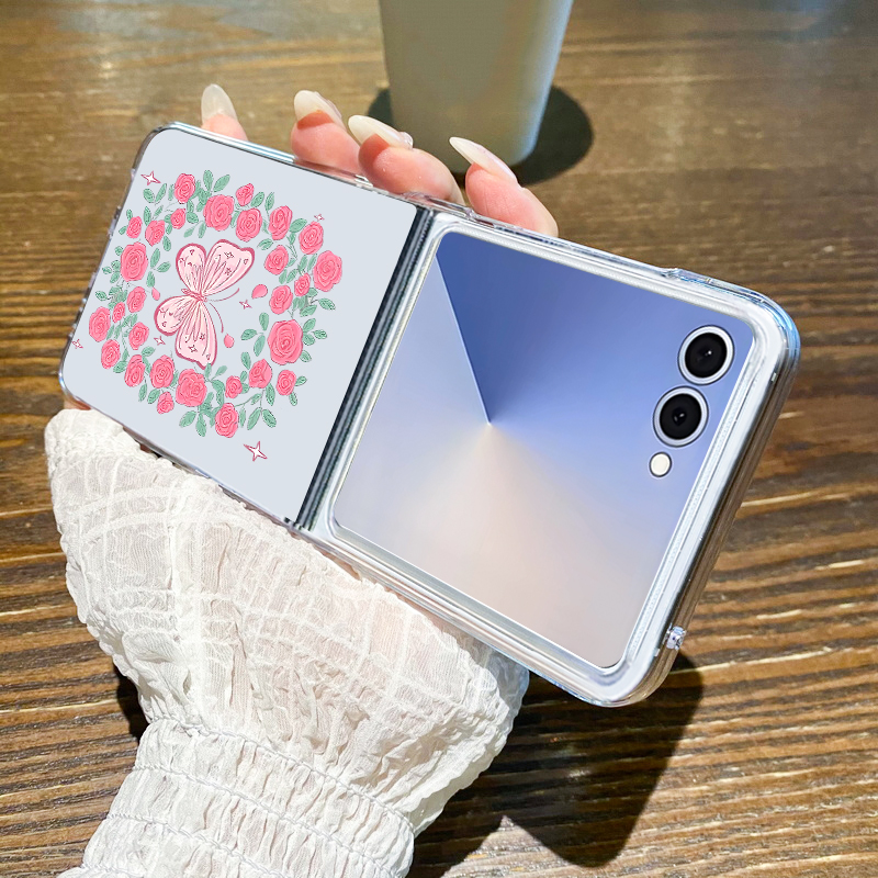 핑크 꽃무늬 폰 케이스 삼성 갤럭시 Z 플립8 플립7  - Phone Cases Z Fold 5 리뷰 및 가격