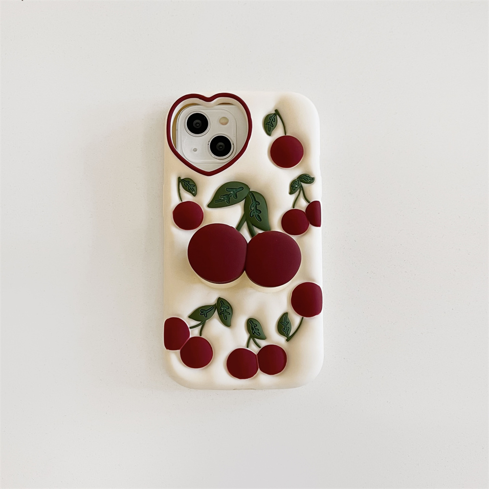 재미있는 만화 3D 체리 킥스탠드 케이스 아이폰 15  - Phone Cases Dior 리뷰 및 가격