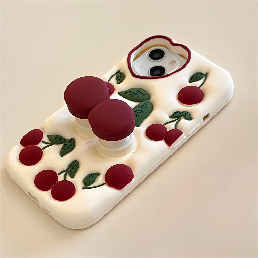 재미있는 만화 3D 체리 킥스탠드 케이스 아이폰 15  - Phone Cases Dior 리뷰 및 가격