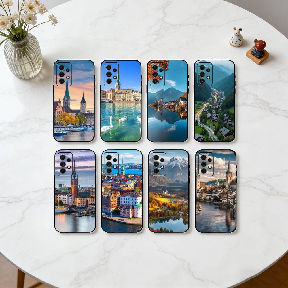 지우리히에서 영감을 받은 블랙 실리콘 소프트 폰 케이스 - Zurich Phone Cases 리뷰 및 가격
