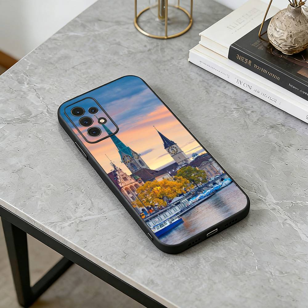지우리히에서 영감을 받은 블랙 실리콘 소프트 폰 케이스 - Zurich Phone Cases 리뷰 및 가격