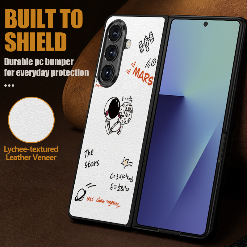 만화 우주비행사 프린트 PU 가죽 폰 케이스 삼성 갤럭 - Phone Cases Z Fold 5 리뷰 및 가격
