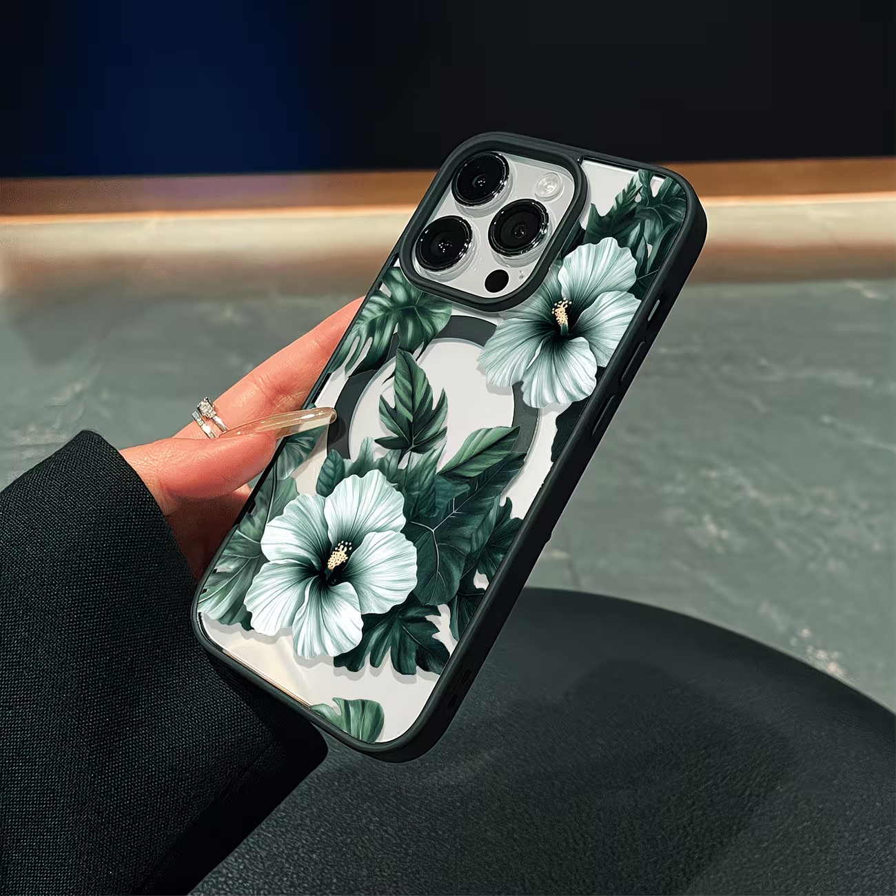 그린 플로럴 프린트 폰 케이스 (아이폰 17, 16,  - Phone Cases Xr 리뷰 및 가격