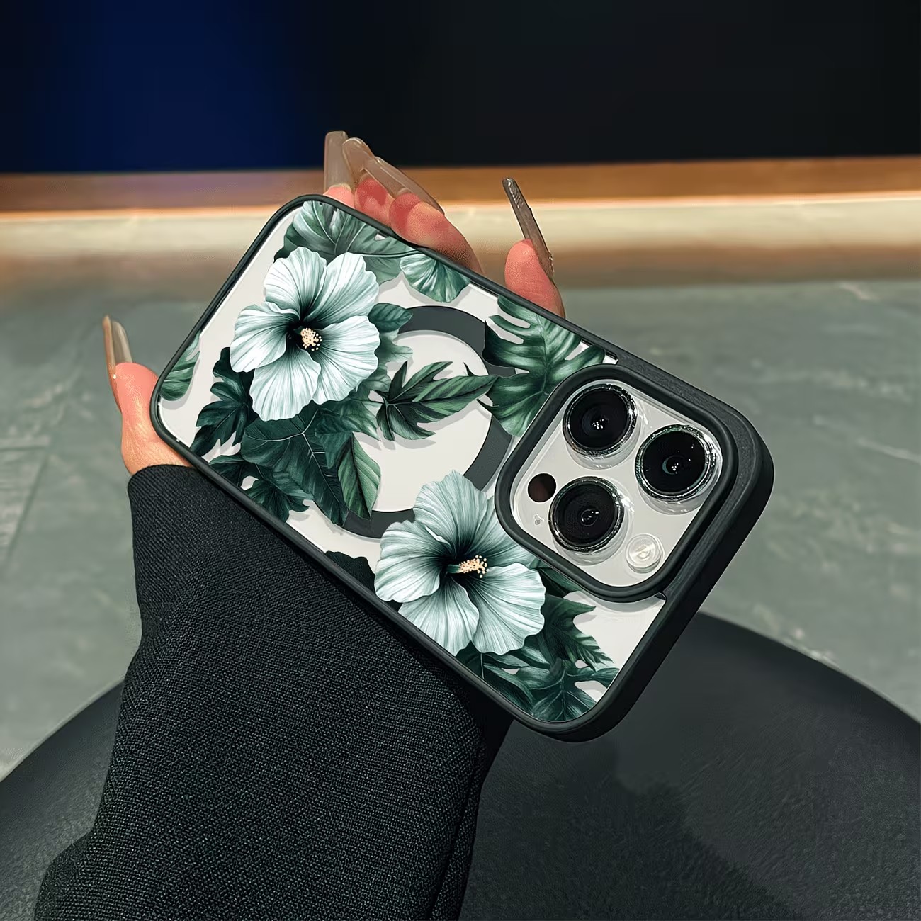 그린 플로럴 프린트 폰 케이스 (아이폰 17, 16,  - Phone Cases Xr 리뷰 및 가격