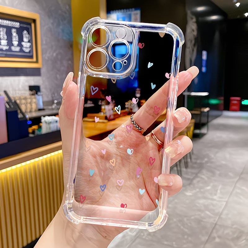 투명 코너 범퍼 컬러풀 하트 폰 케이스 (아이폰 17, - Phone Cases Xr 리뷰 및 가격